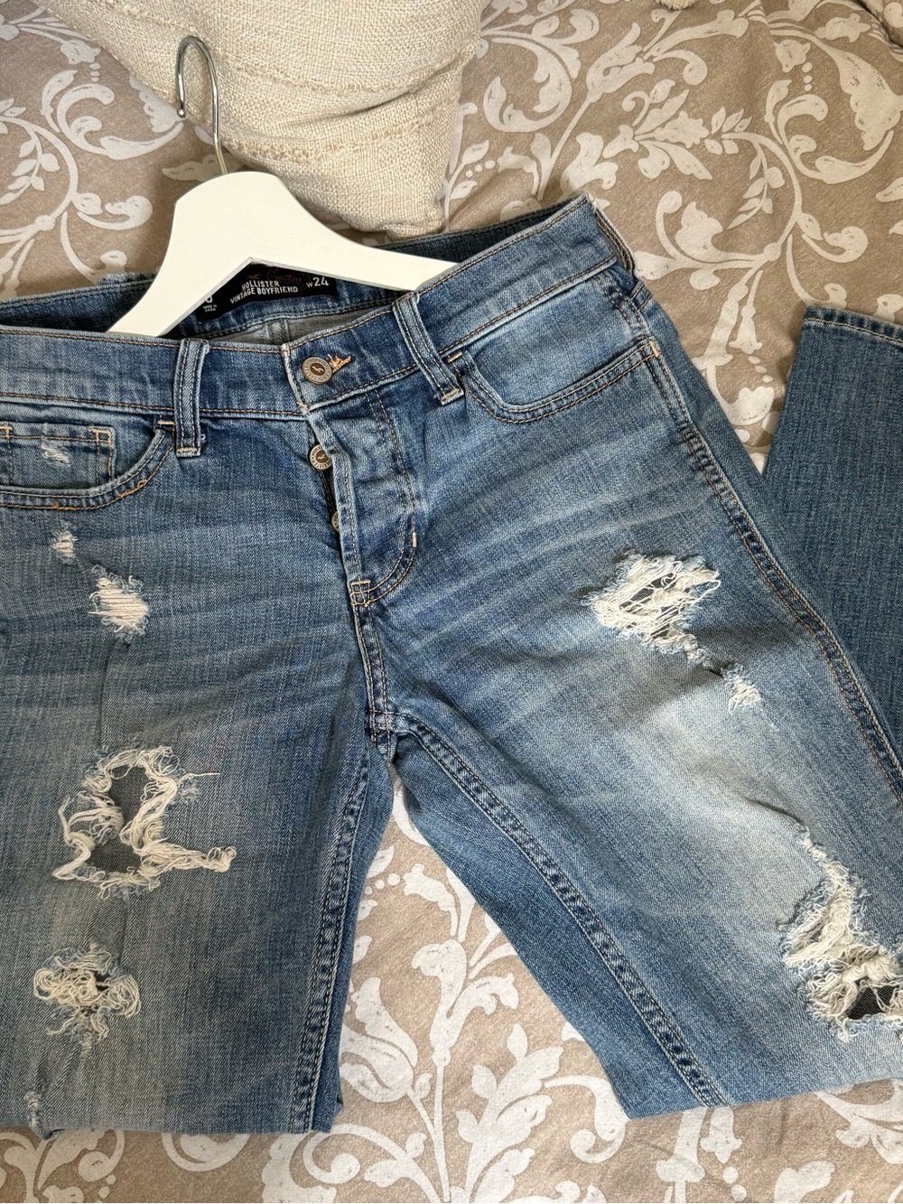 Hollister Light Blue Distressed Skinny Jeans